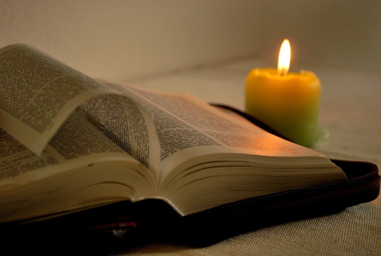 read, a book, candle