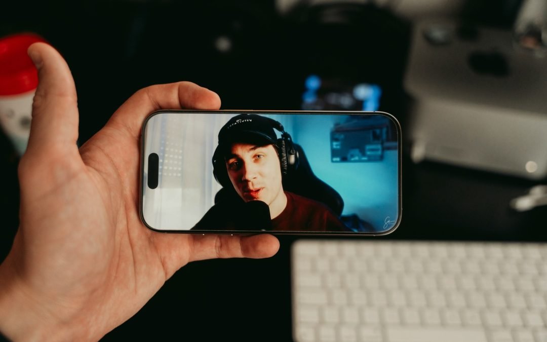 Person watching a live stream on their phone.